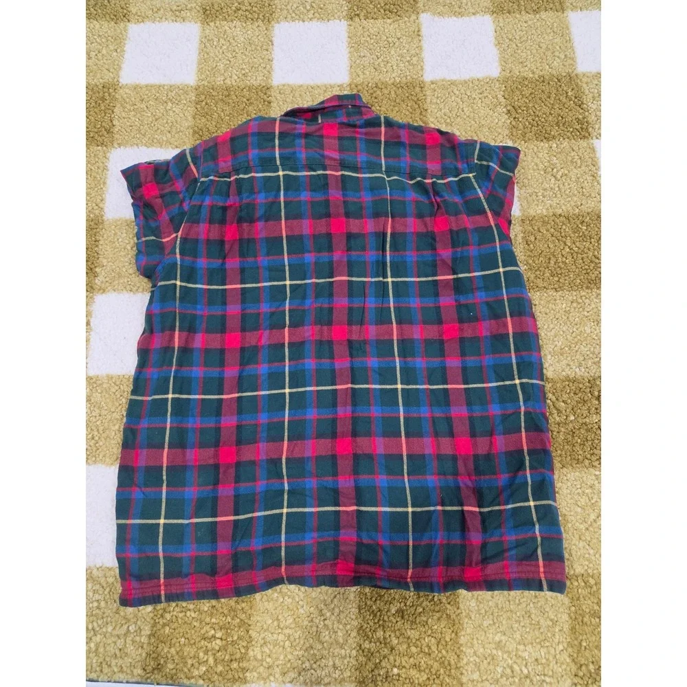 LL Bean Mens XL Plaid Flannel Shirt Jacket Fleece Lined Traditional Fit 298189